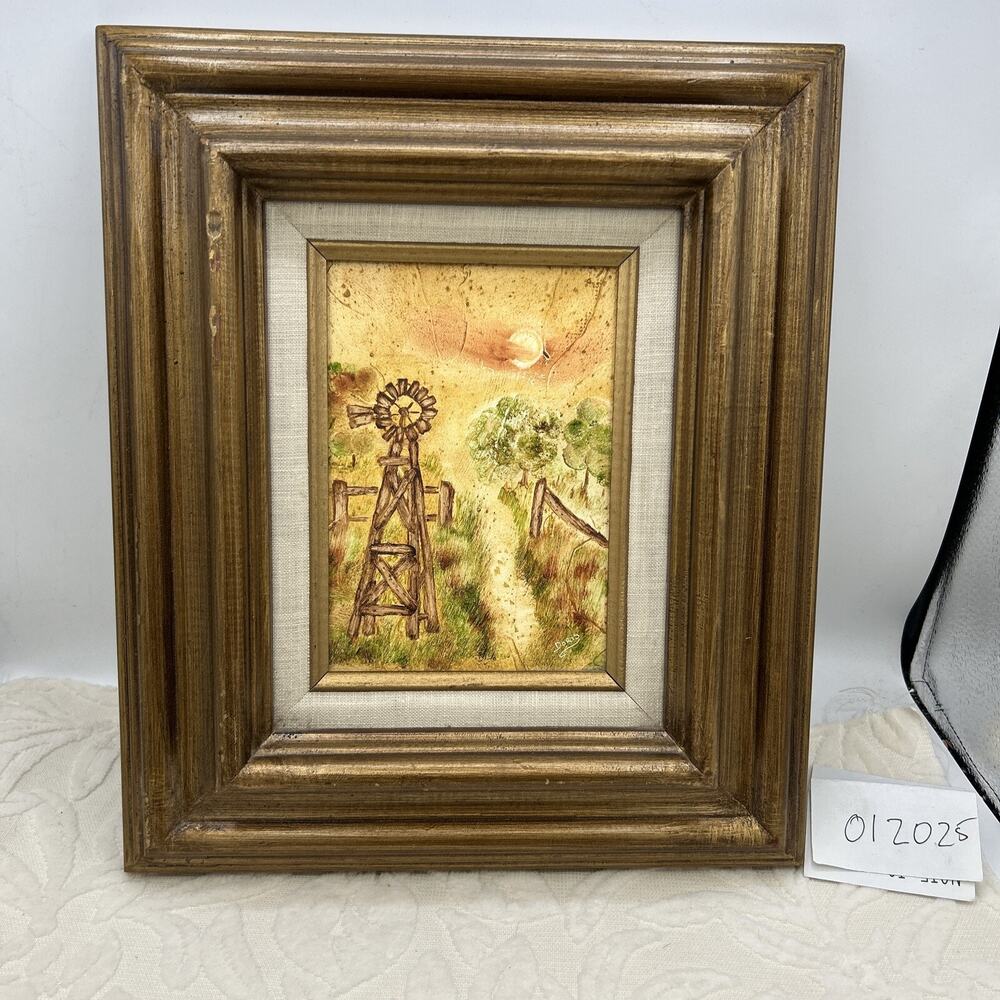 original oil paintings signed “Doris” framed vintage
